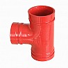 Ductile Iron Grooved Reducing Tee, A536, 4 X 3 Inch